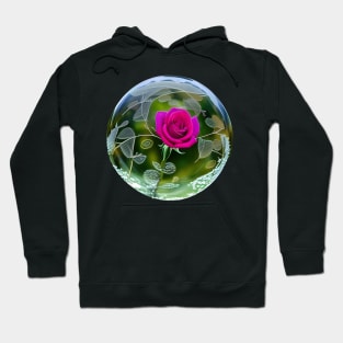Rose in the glass ball Hoodie